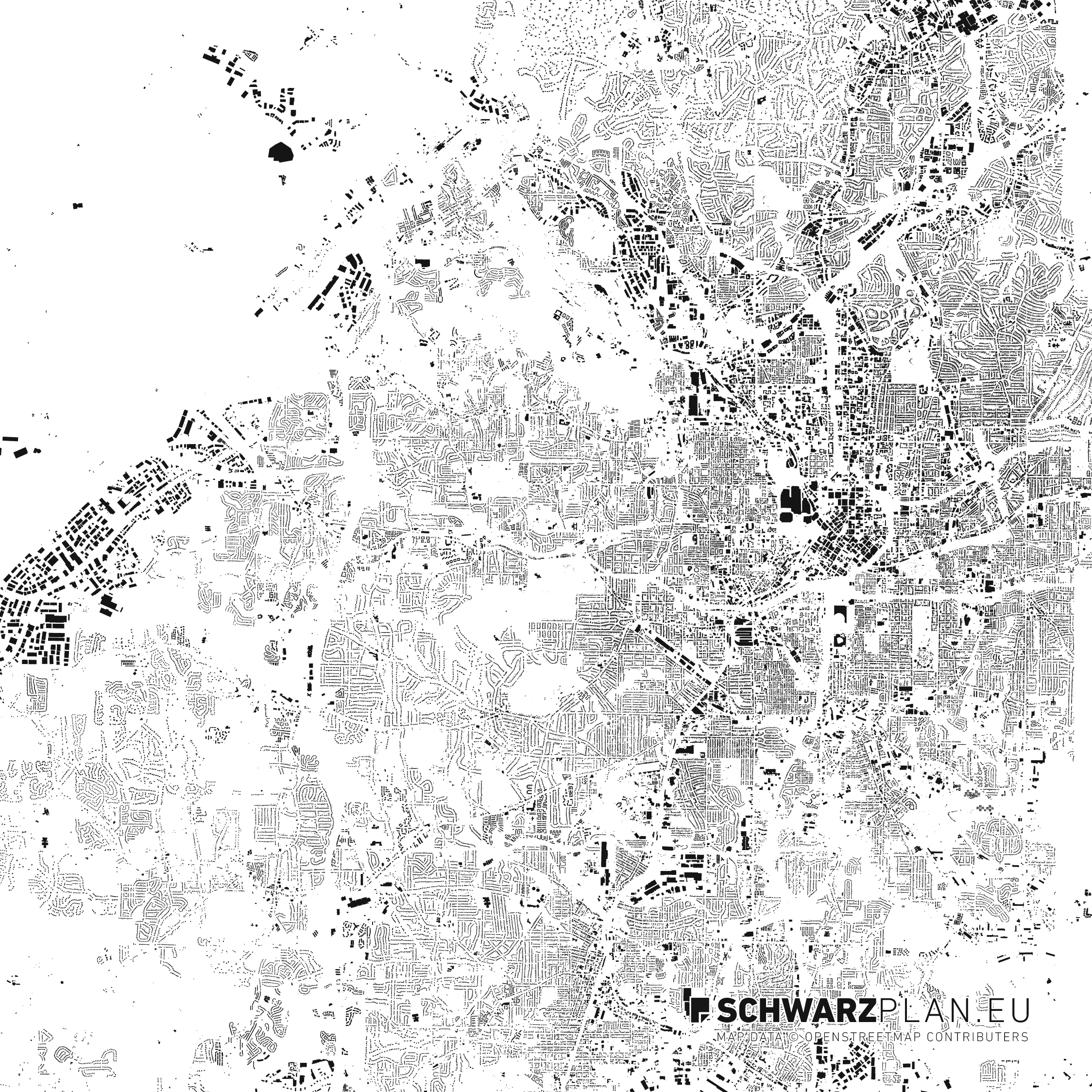 Figure ground plan of Atlanta