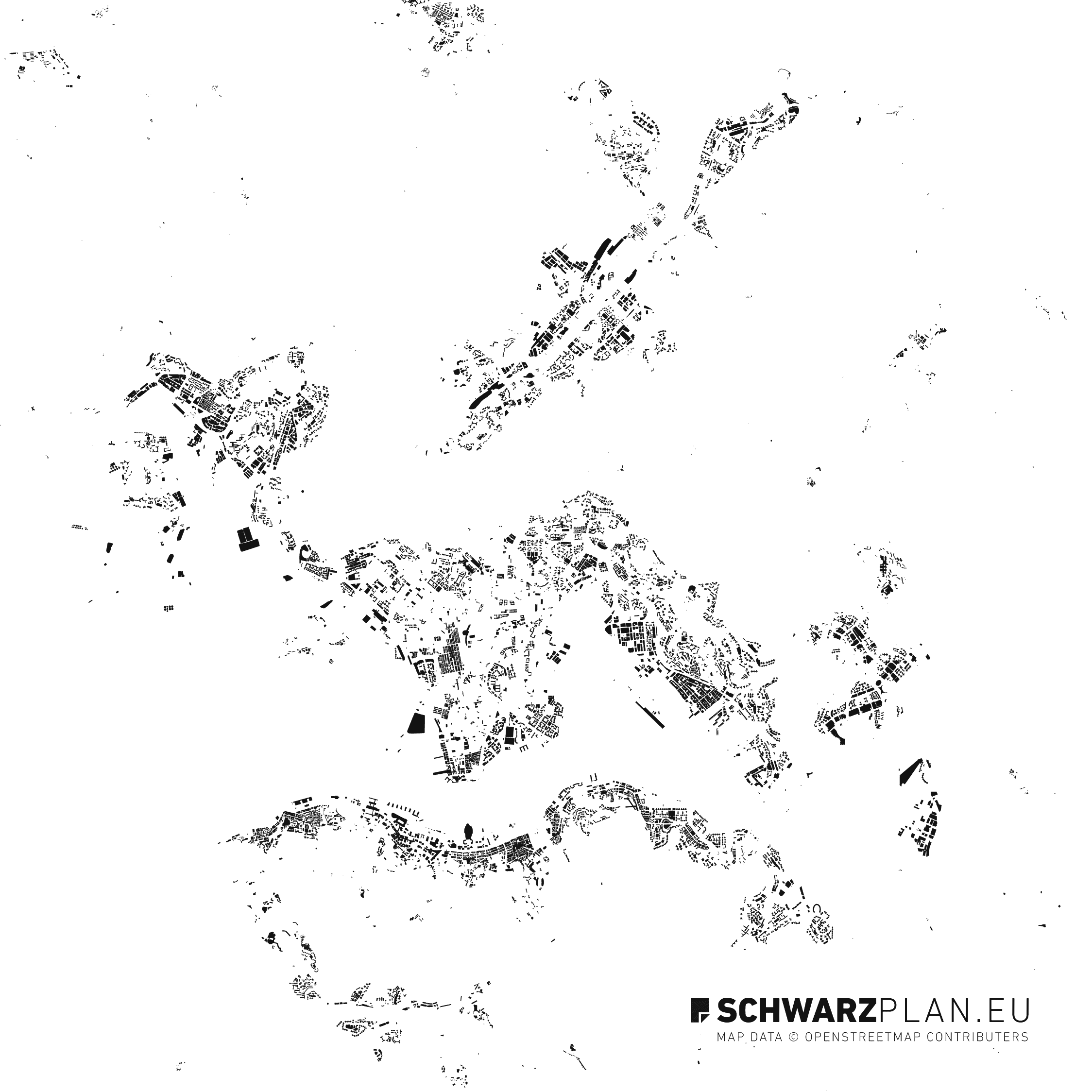 Figure ground plan of Hong Kong