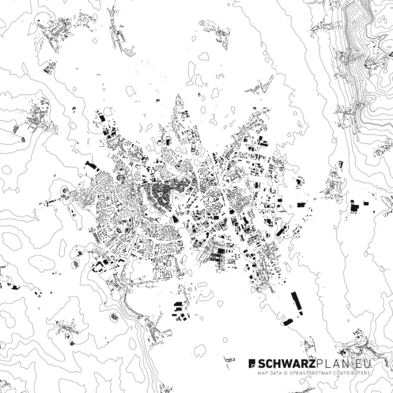 Figure ground plan of Olomouc