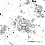 Schwarzplan von Breda in den Niederlanden