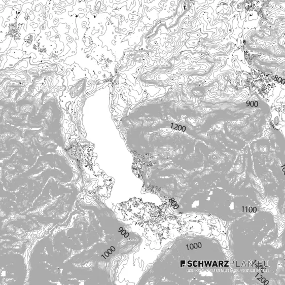 Schwarzplan von Tegernsee