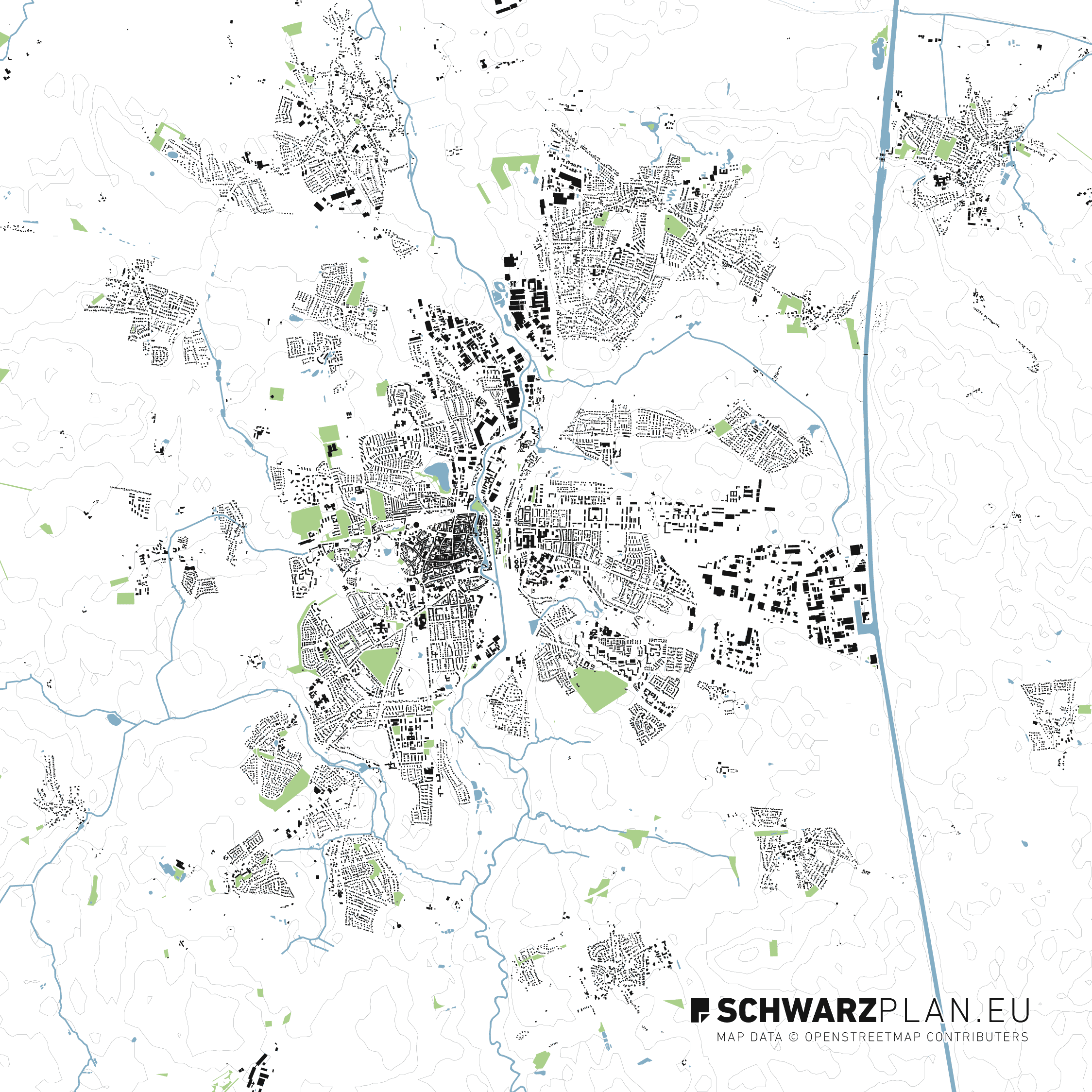 Lageplan von Lüneburg