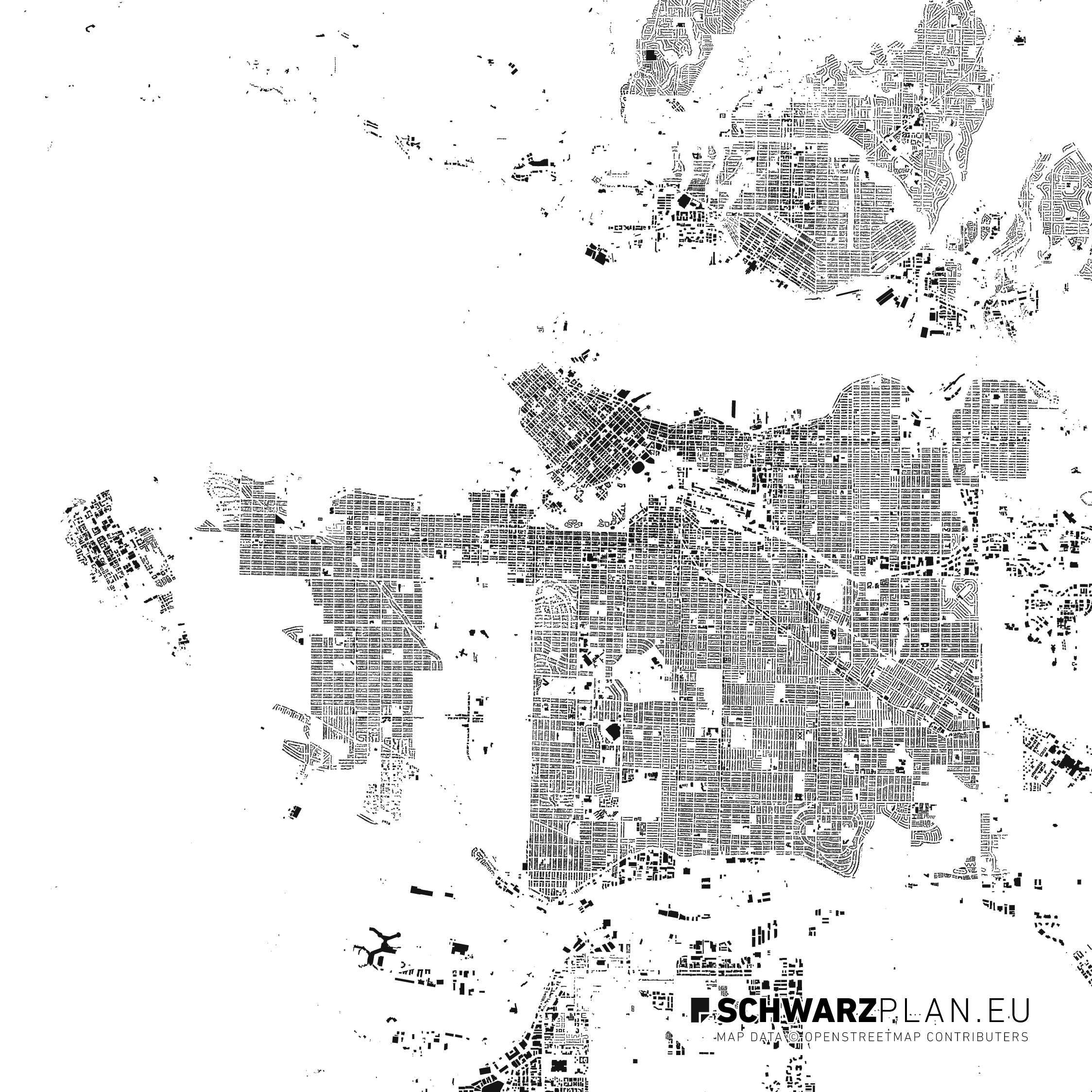 Figure ground plan of Vancouver