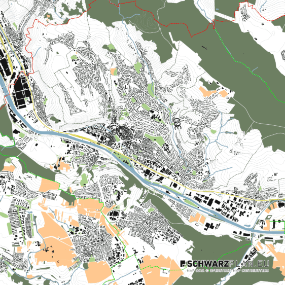 Lageplan von Esslingen am Neckar