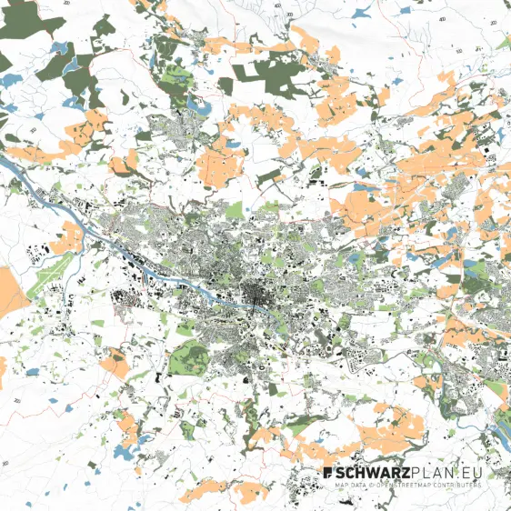Lageplan von Glasgow in Schottland