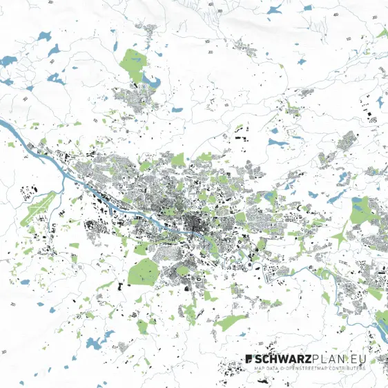 Lageplan von Glasgow in Schottland