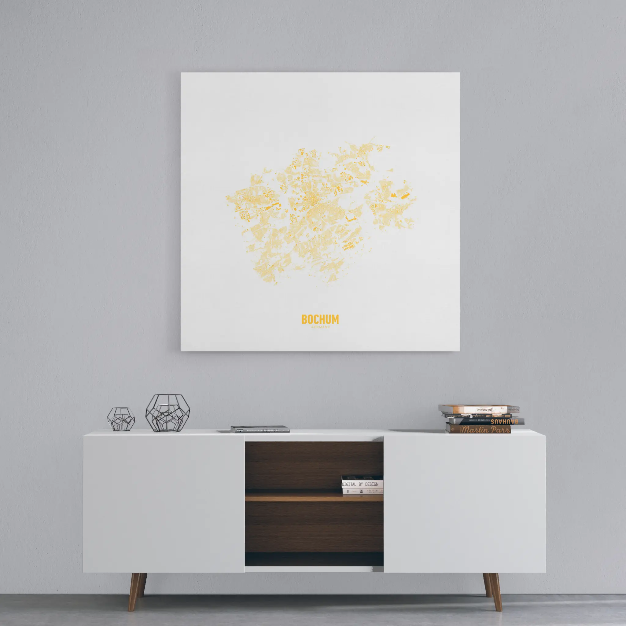Minimalistischer Stadtplan von Bochum