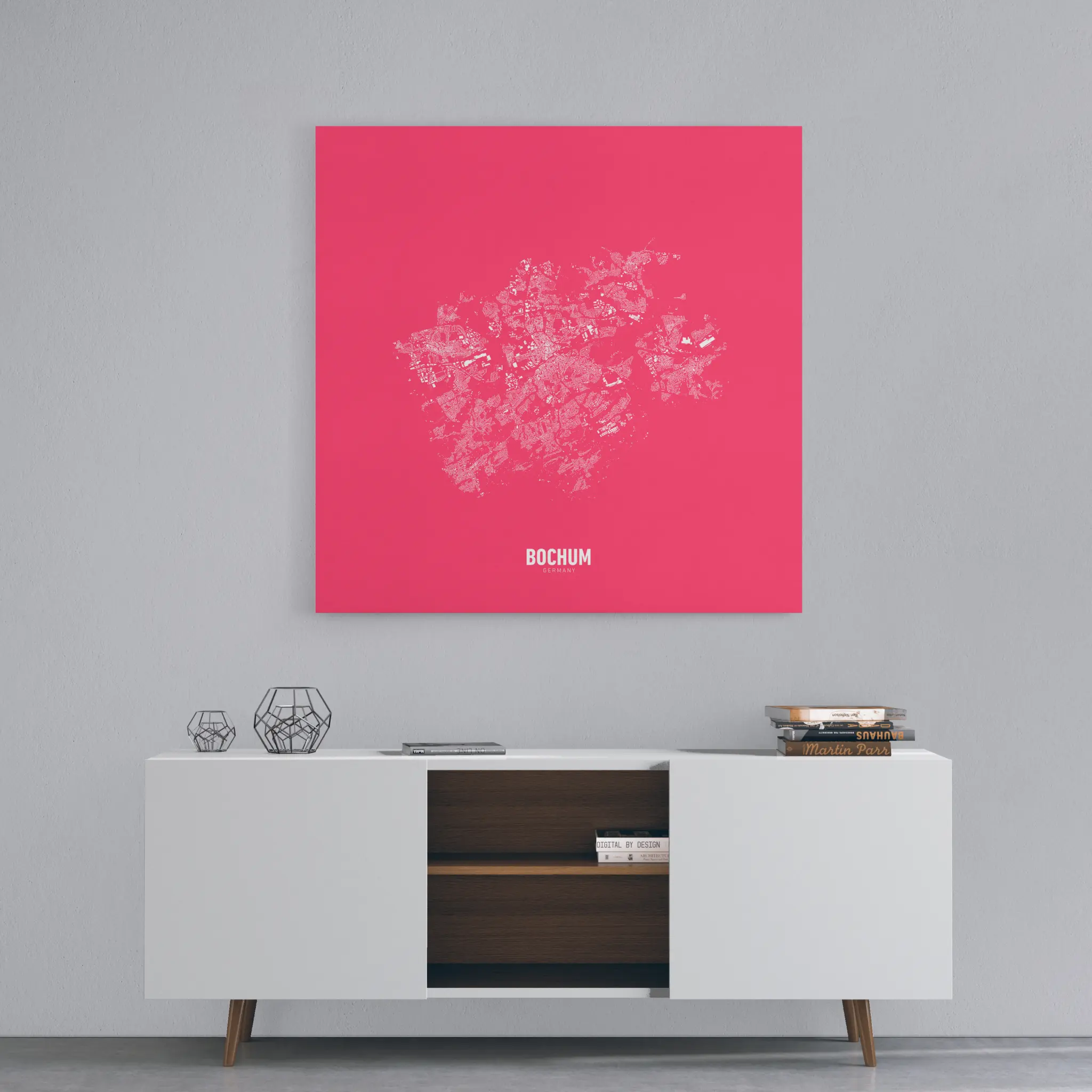Minimalistischer Stadtplan von Bochum