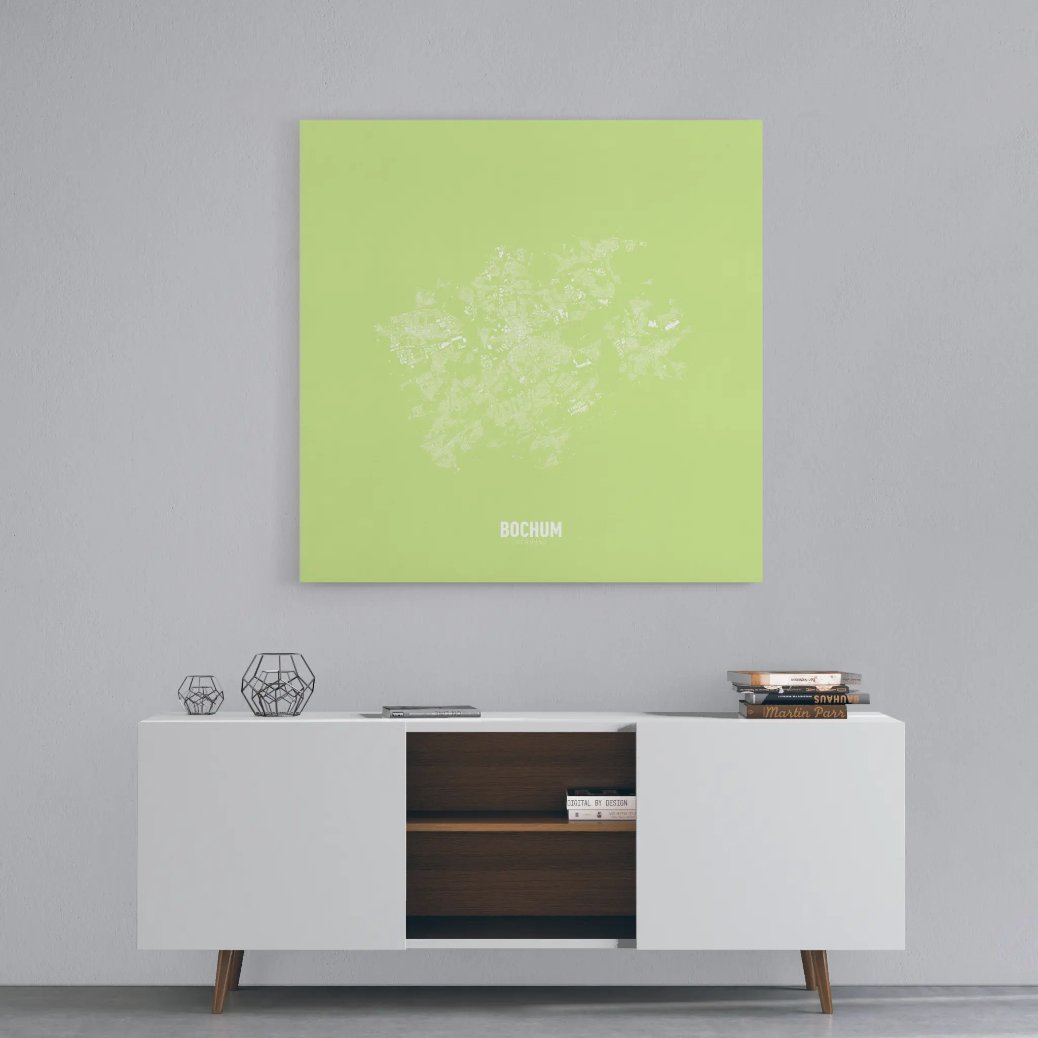Minimalistischer Stadtplan von Bochum