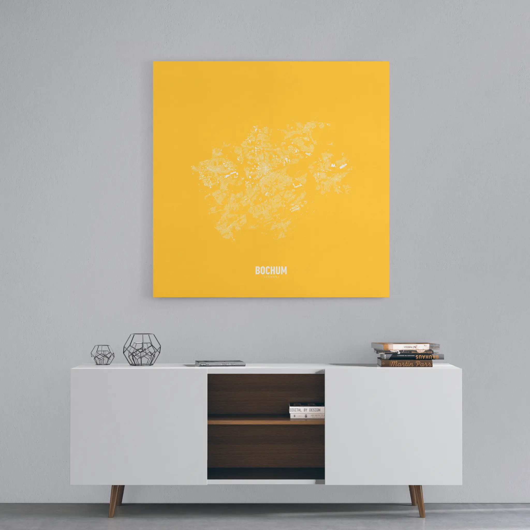 Minimalistischer Stadtplan von Bochum