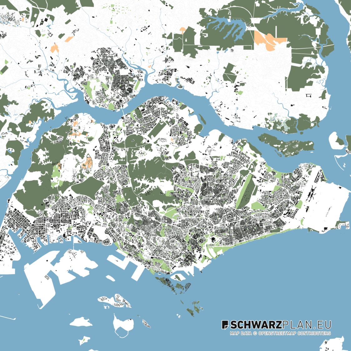 Site Plan & Figure Ground Plan of Singapore for download as PDF, DWG ...