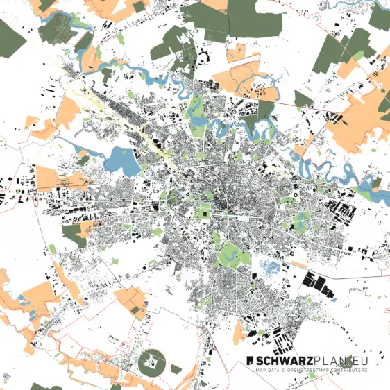 Lageplan von Bukarest