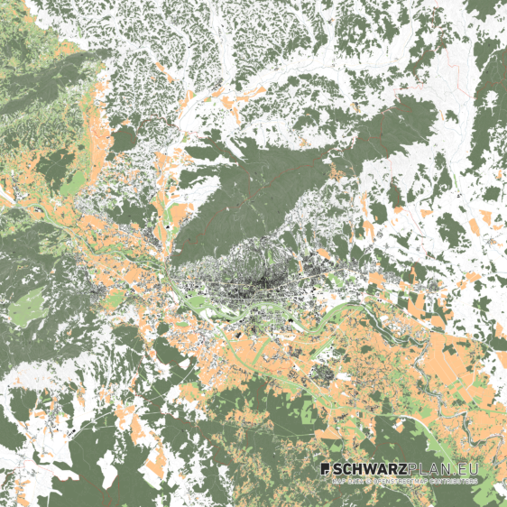 Lageplan von Zagreb