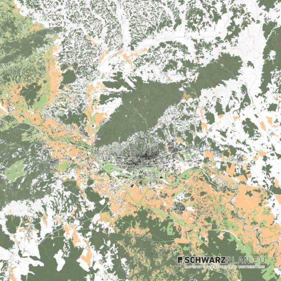 Lageplan von Zagreb
