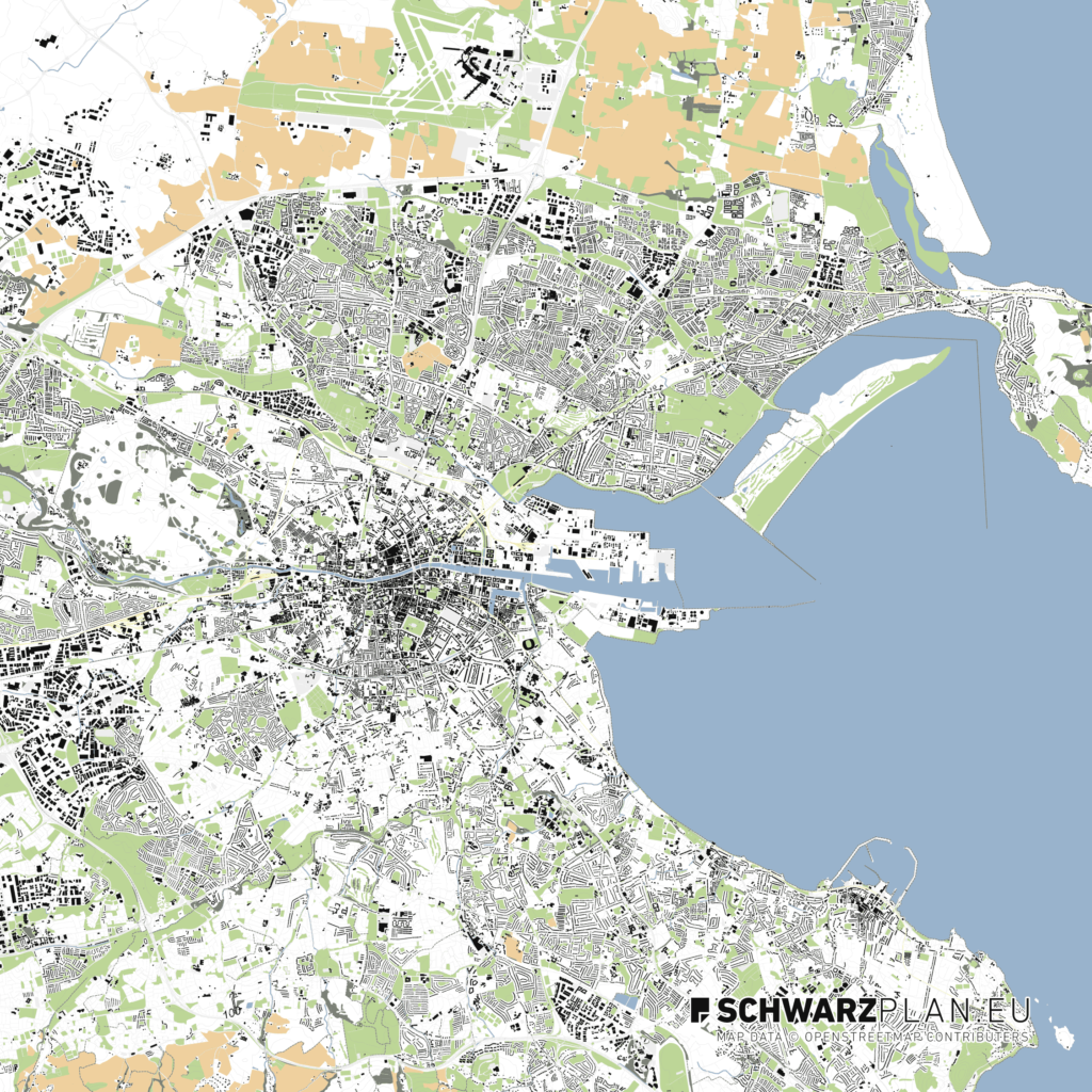 Site Plan & Figure Ground Plan of Dublin for download as PDF, DWG Plan ...