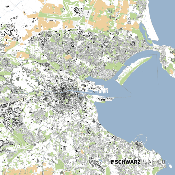 Lageplan von Dublin in Irland