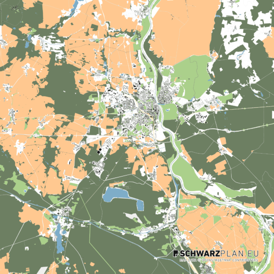 Lageplan von Frankfurt an der Oder