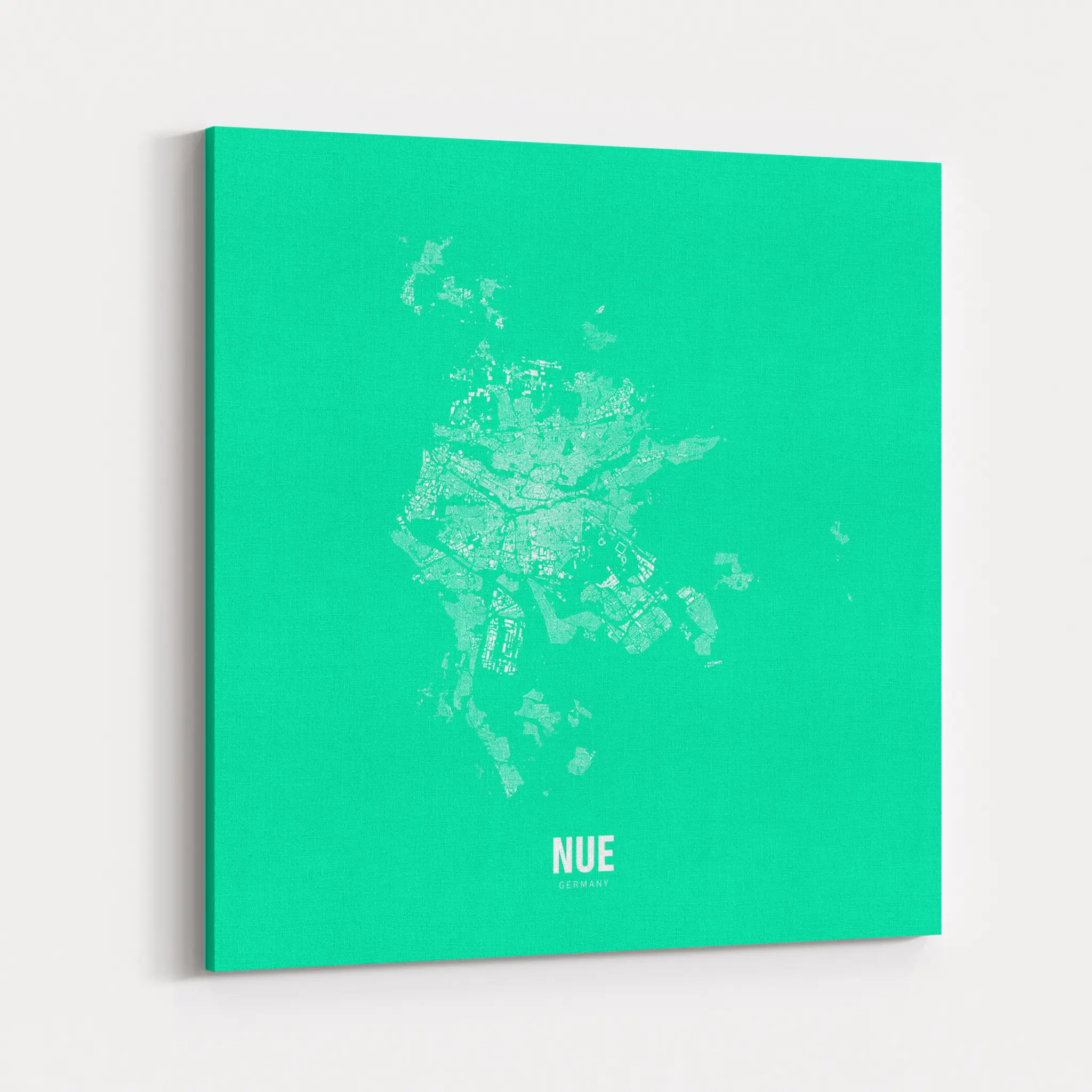 Minimal Map von Nürnberg auf Leinwand - mint