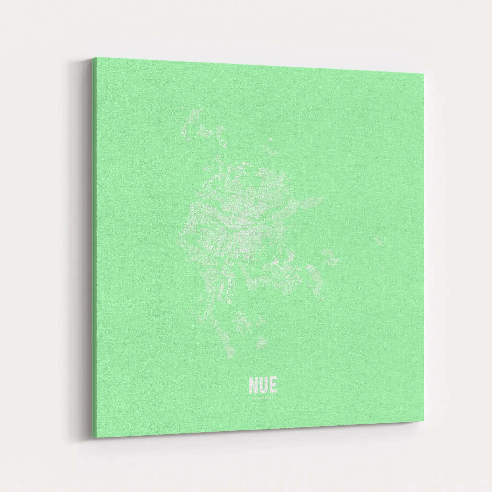 Minimal Map von Nürnberg auf Leinwand - mint