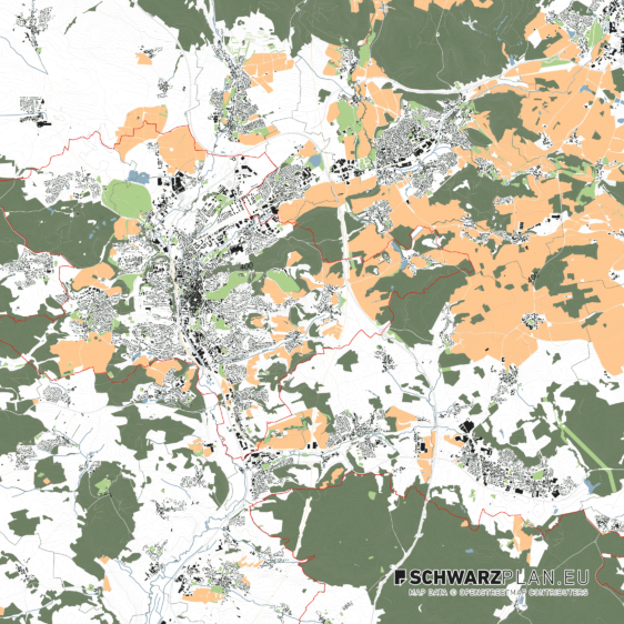 Lageplan von Coburg