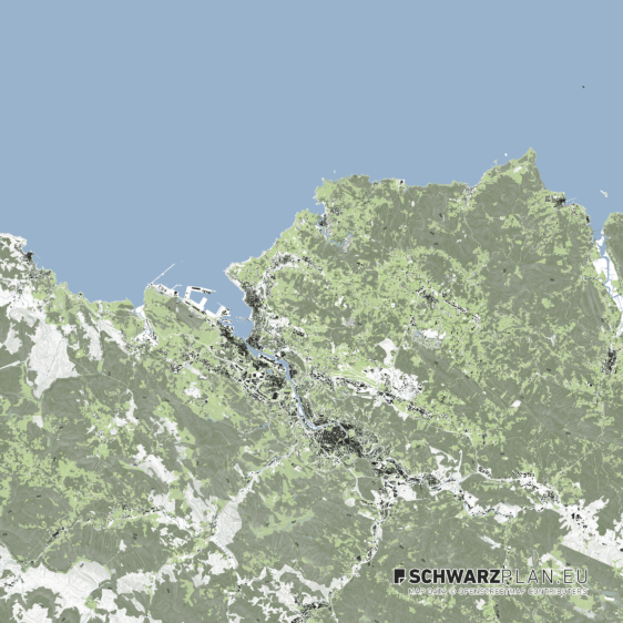 Lageplan von Bilbao in Spanien