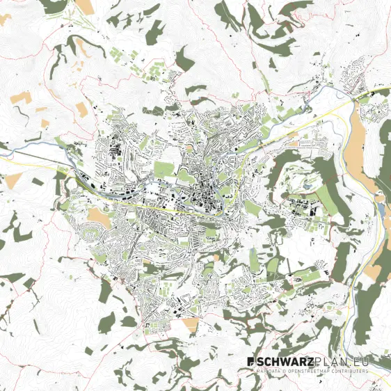 Site Plan of Bath in England, United Kingdom