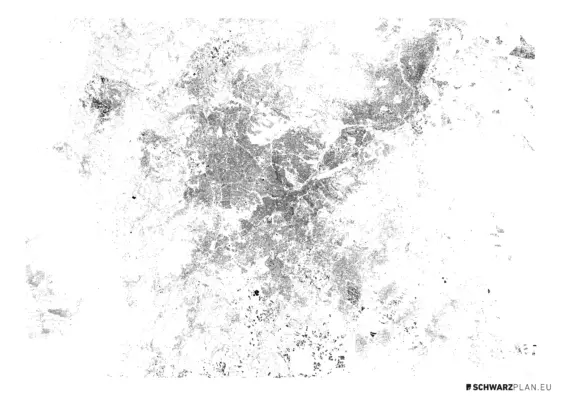 Schwarzplan von Amman Jordanien