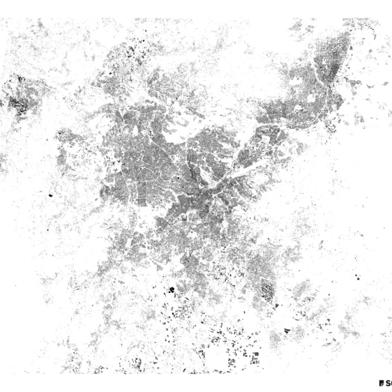 Schwarzplan von Amman Jordanien
