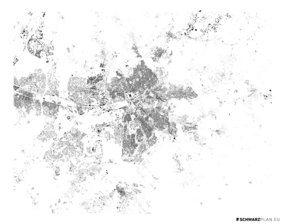 Schwarzplan von Ankara, Türkei
