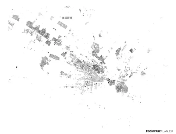 Schwarzplan von Ashgabat, Turkmenistan