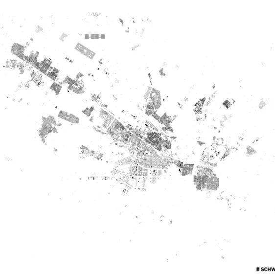 Schwarzplan von Ashgabat, Turkmenistan