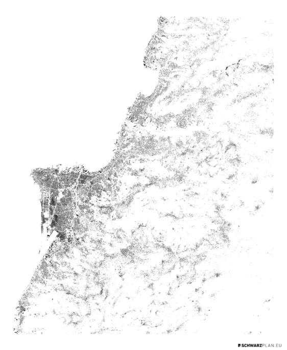 Schwarzplan von Beirut, Libanon