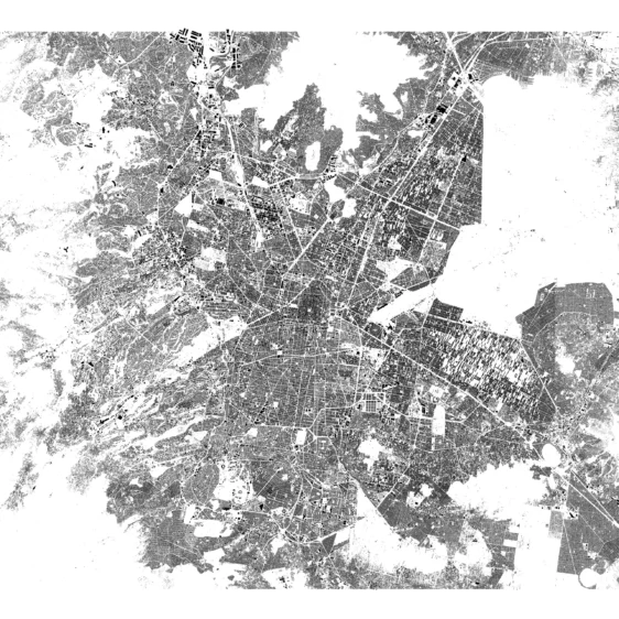 Schwarzplan von Mexiko Stadt, Mexiko