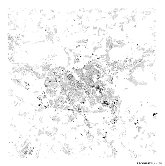 Schwarzplan von Minsk, Weißrussland