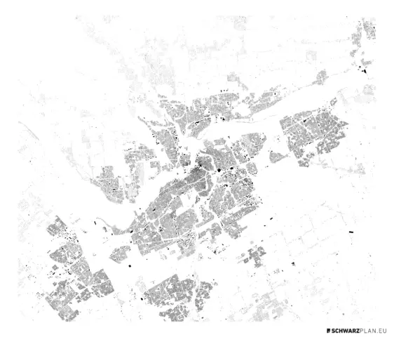 Schwarzplan von Ottawa, Kanada
