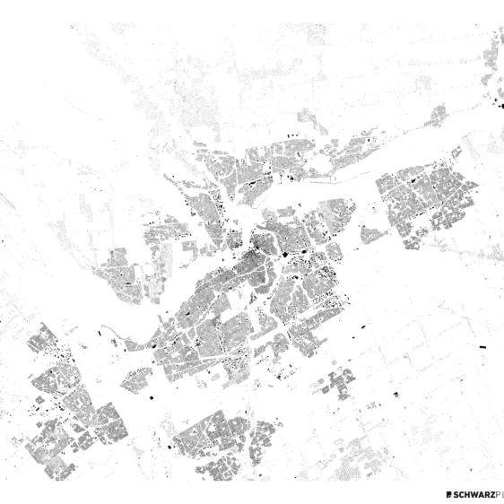 Schwarzplan von Ottawa, Kanada