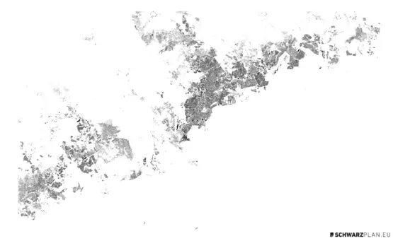 Schwarzplan von Panama Stadt, Panama