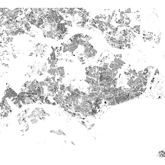Schwarzplan von Singapur