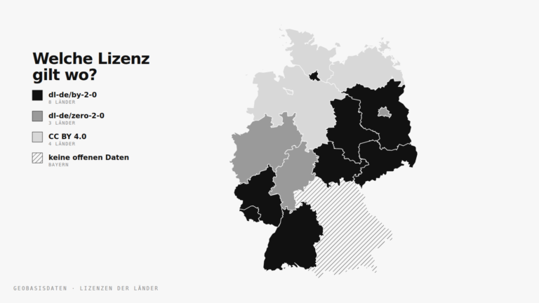Amtliche Geobasisdaten der Bundesländer: welche Lizenz gilt wo?